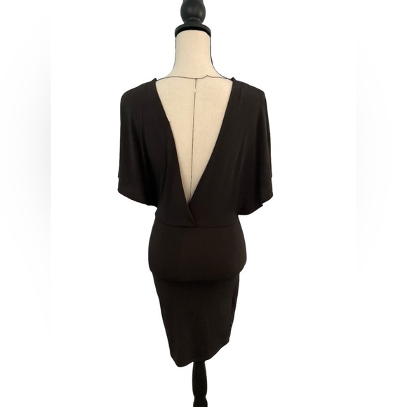 ASTR The Label Haley Dorman Sleeve Dress Black Gray Sz Small Open Back Revolve - Picture 4 of 15